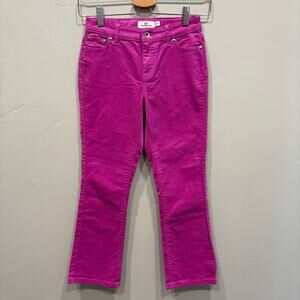 Vineyard Vines Girl Kick Flare Corduroy Jeans Dahlia Pink - Girls Size: 10